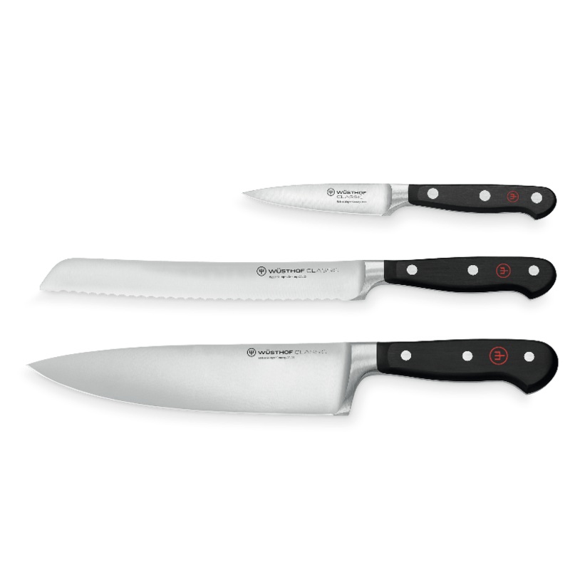 Wusthof Classic 3pc Starter Set with 8" Bread Knife