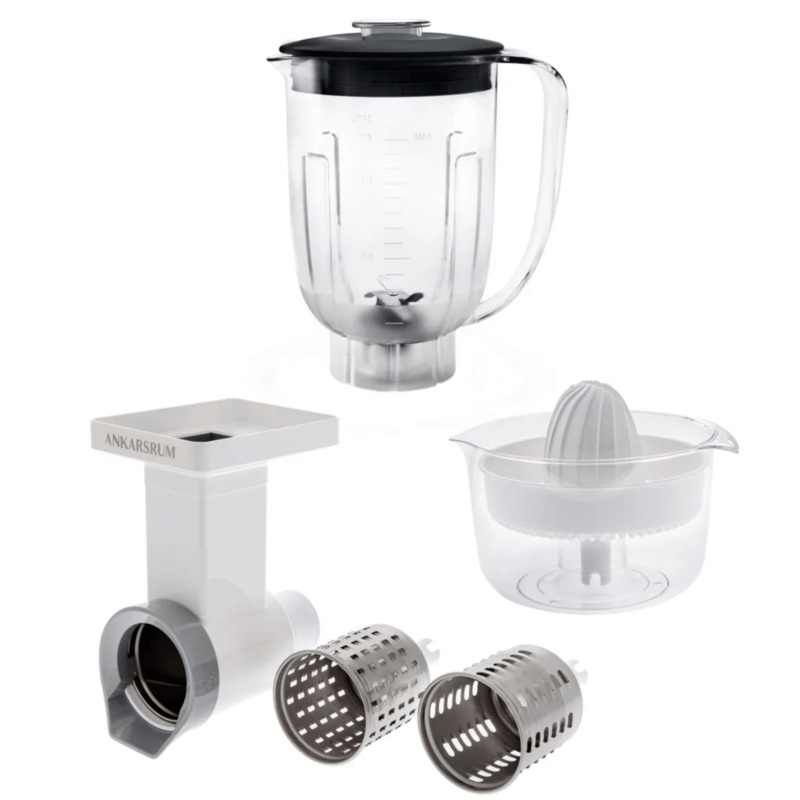 Ankarsrum GO GREEN Bundle - Original Assistent Stand Mixer Attachment, Blender, Citrus Press and Veggie Cutter - Made in Sweden