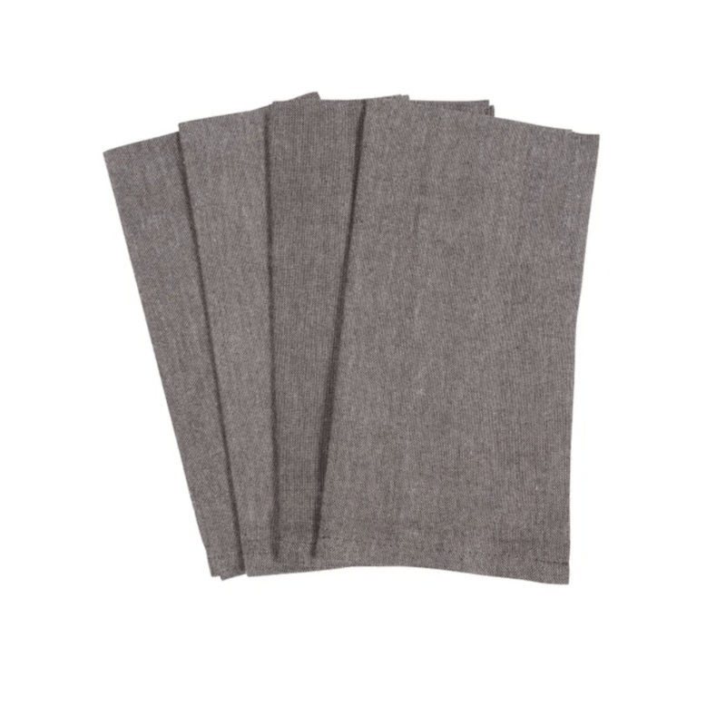 KAF Chambray Napkin - Black Set of 4