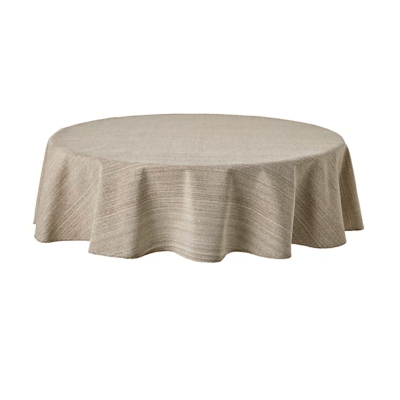 KAF Chambray Tablecloth - Flax Round 70"