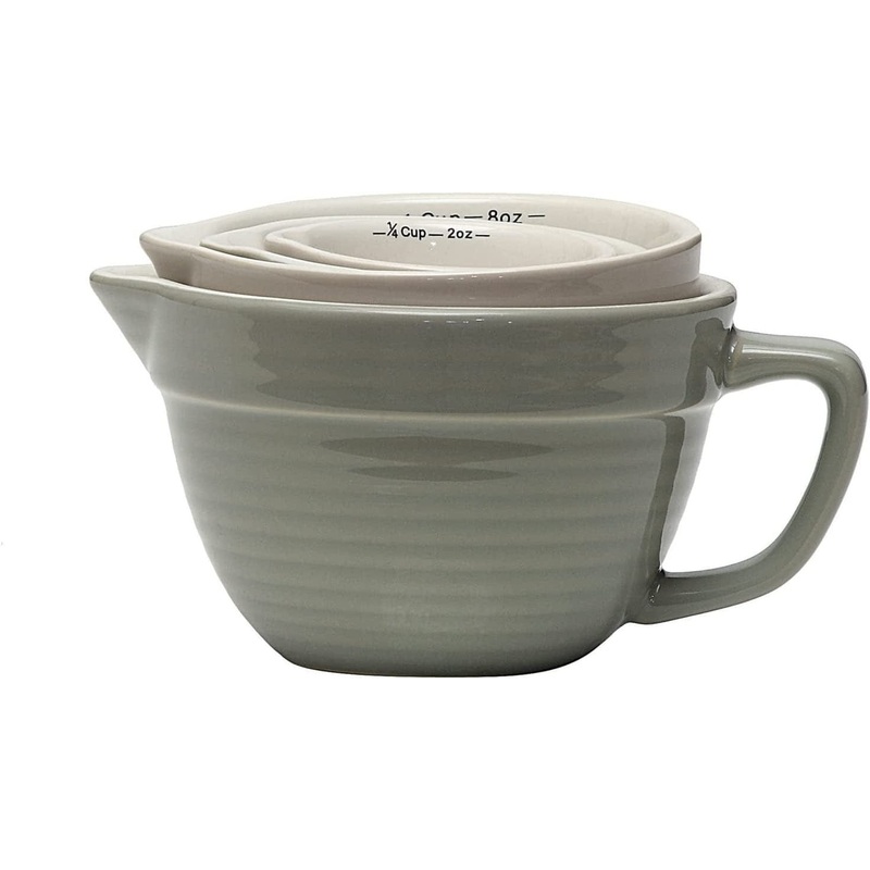 Batter Bowl Measuring Cups, Set of 4 Grey
