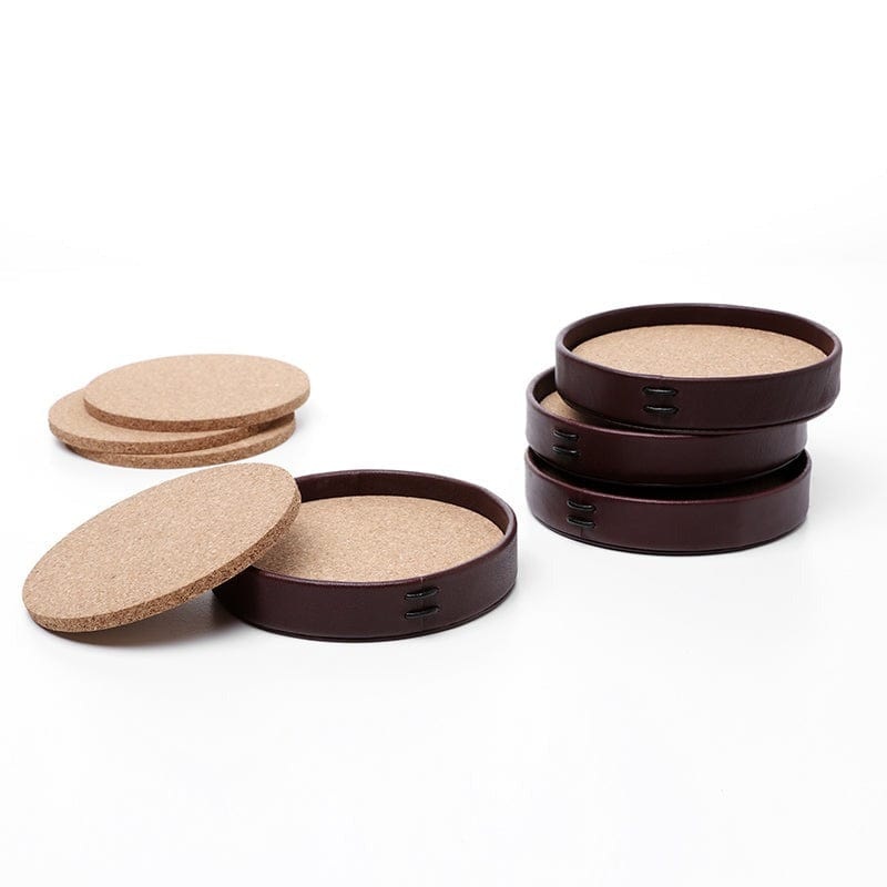 Liiton Leather Coasters S/4