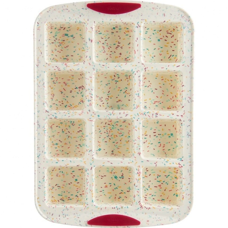 Structure Silicone Brownie Pan 12 count, Confetti
