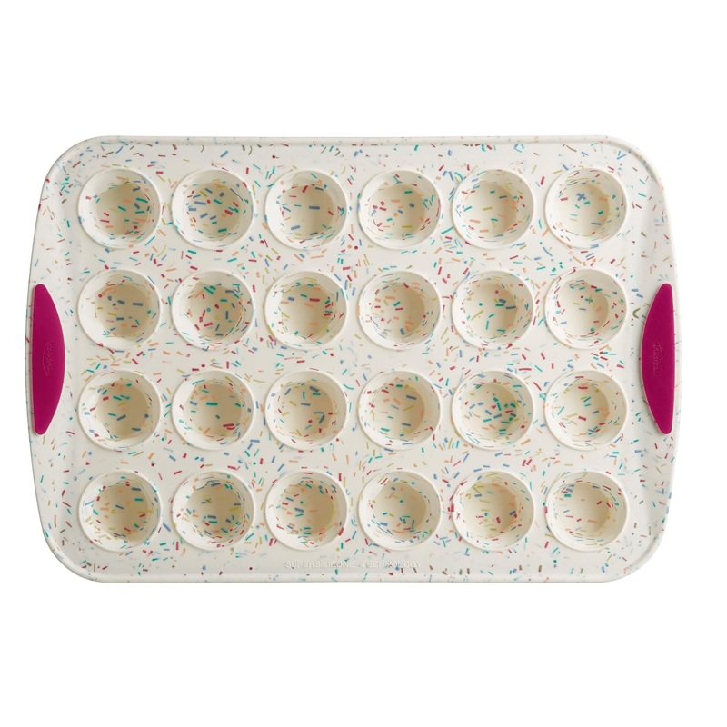 Structure Silicone Mini Muffin Pan 24ct Confetti