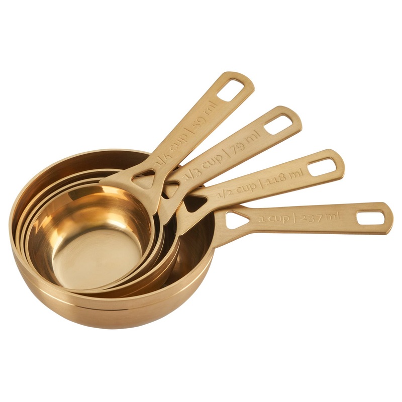 Le Creuset Measuring Cups, Gold - Set of Four