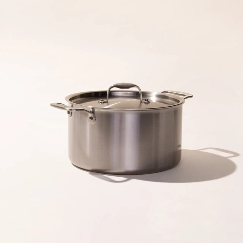 MADE IN 5-Ply Stainless Steel Stock Pot with Lid, 8 Quart