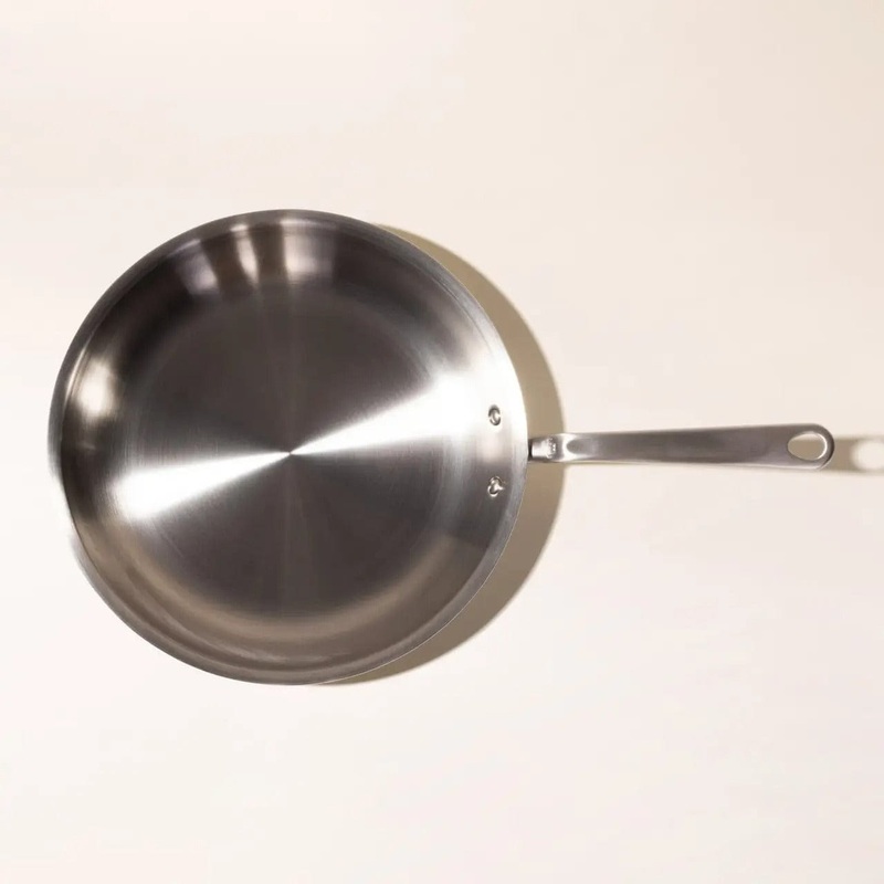 MADE IN Stainless 5-Ply Steel Fry Pan - 8", 10", 12" - Induction Friendly, Lifetime Warranty