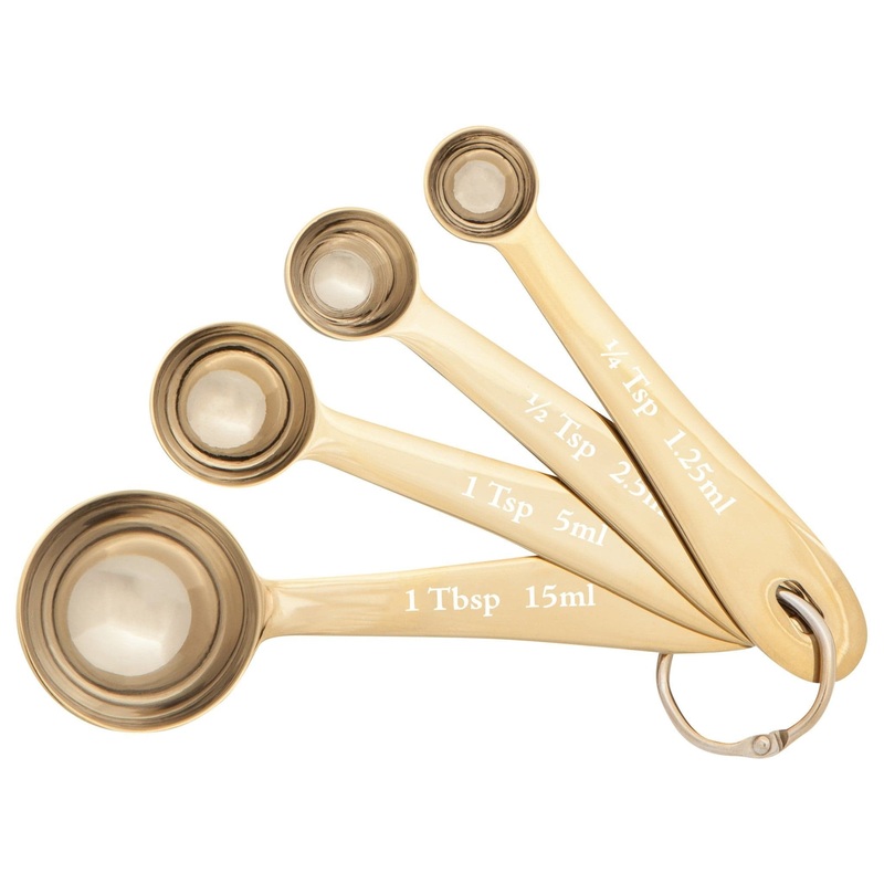 Measuring Spoons - Gold - Set of Four