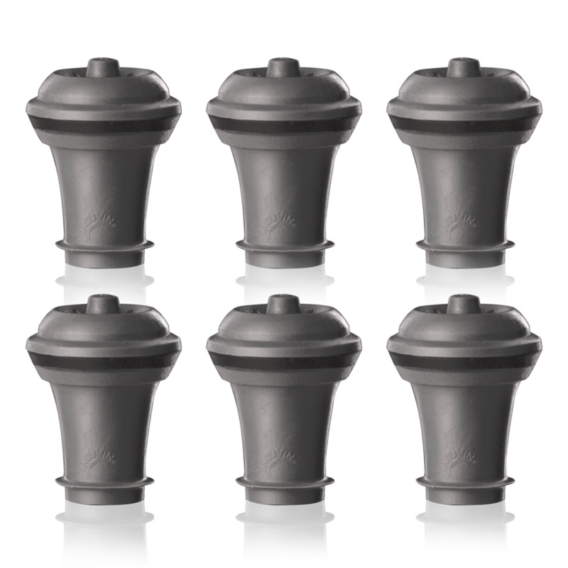Vacuum Wine Stoppers Grey - Set of 6