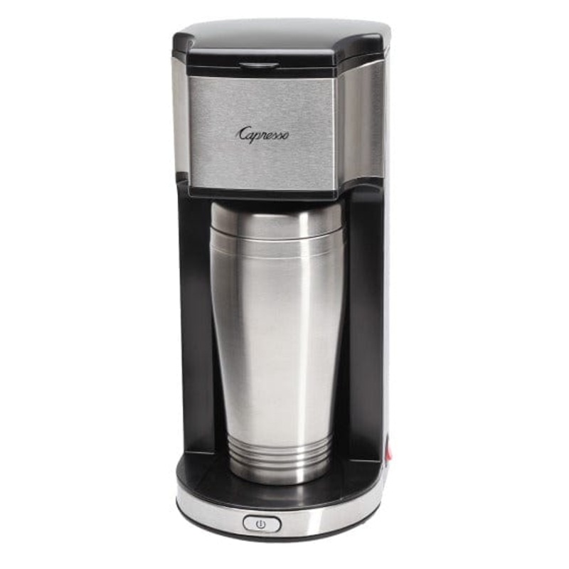 Capresso On-the-Go Personal Coffee Maker with Stainless Steel Insulated Travel Mug