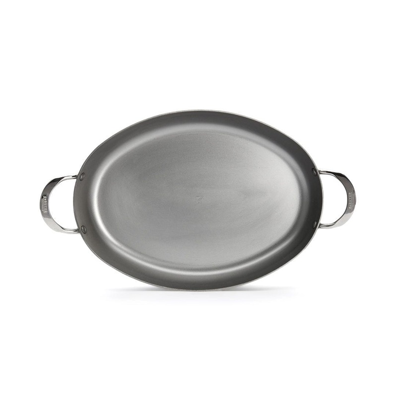 de Buyer Mineral B Carbon Steel Oval Roasting Pan