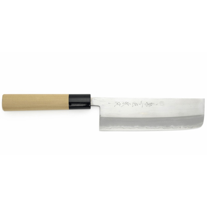 Kikuichi Cutlery - WH Series Elite Warikomi Gold Ho-wood Nakiri - Traditional Japanese Cutlery - 17cm
