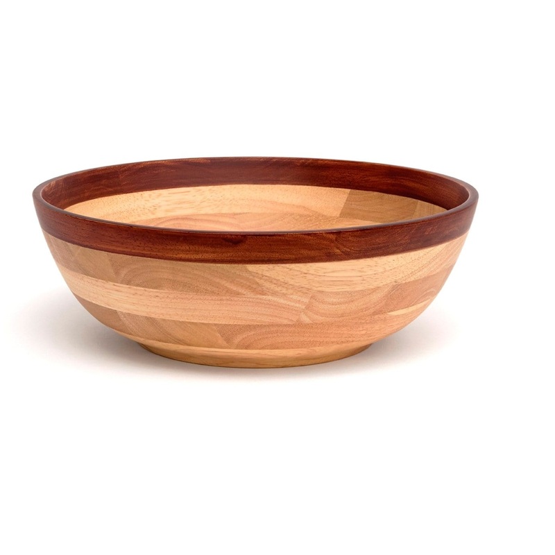 Large Salad Bowl, Beech/Cherry Finish