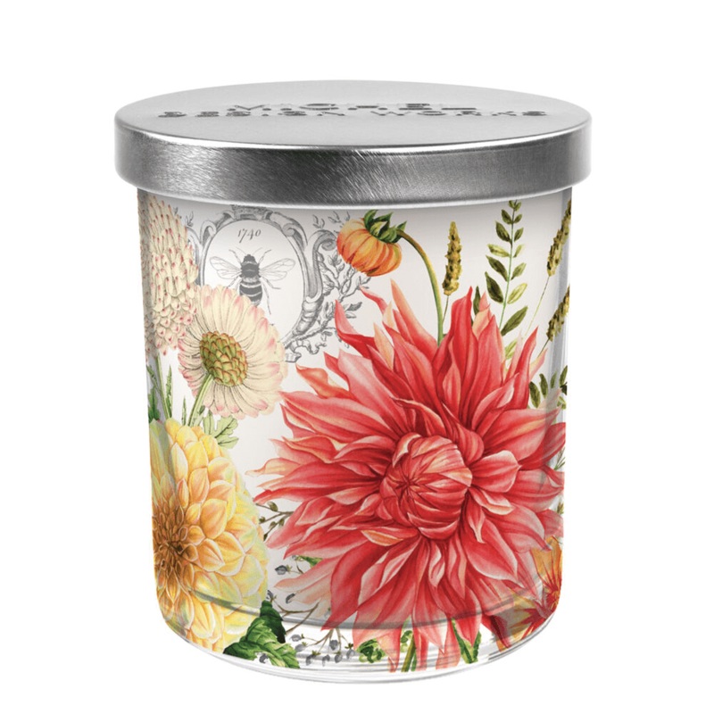 Michel Design Works - Candle Jar With Lid - Dahlias