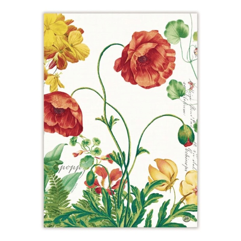 Michel Design Works Kitchen Towel - Poppies & Posies