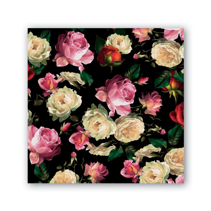 Michel Design Works Midnight Rose Cocktail Napkin - 20 Count