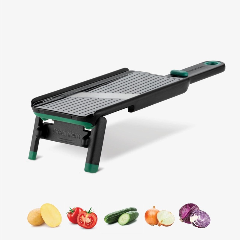 Dreamfarm Nocutu No Cut Mandoline with Flexible Finger Guard - Green