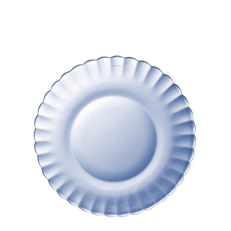 Duralex Le Picardie Marine Blue Salad & Dessert Glass Plate - 8"