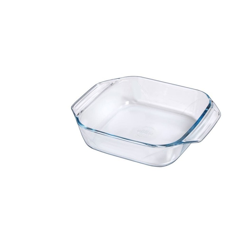 Duralex Ovenchef Durable Tempered Glass Bakeware - Square Roaster & Baker - 2.9 Quart - 11" x 9"