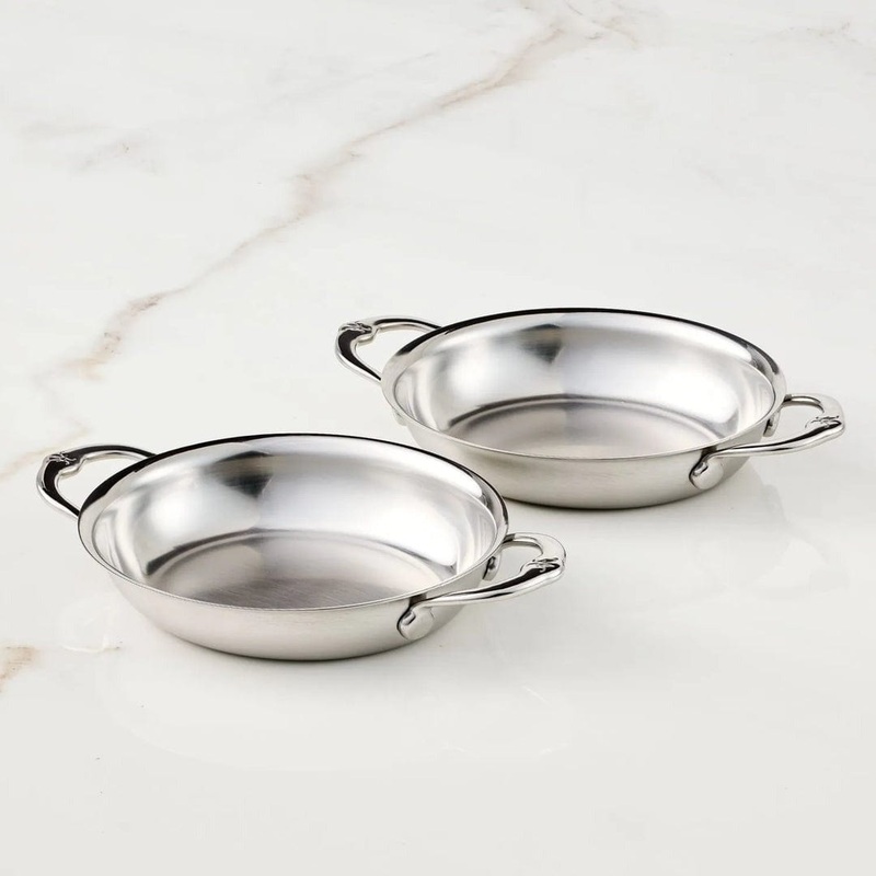 Hestan Provisions Stainless Steel - Small Oval Au Gratin Set - 2-piece - 6.5" x 5.5"