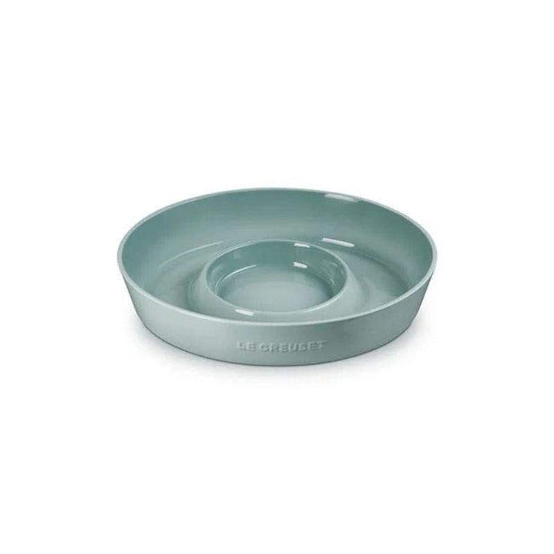 Le Creuset Stoneware Chip and Dip Platter - Sea Salt