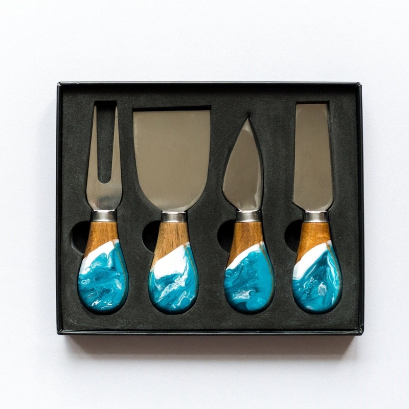 Lynn & Liana Resin Cheese Knives -Ocean Vibes - Set of Four