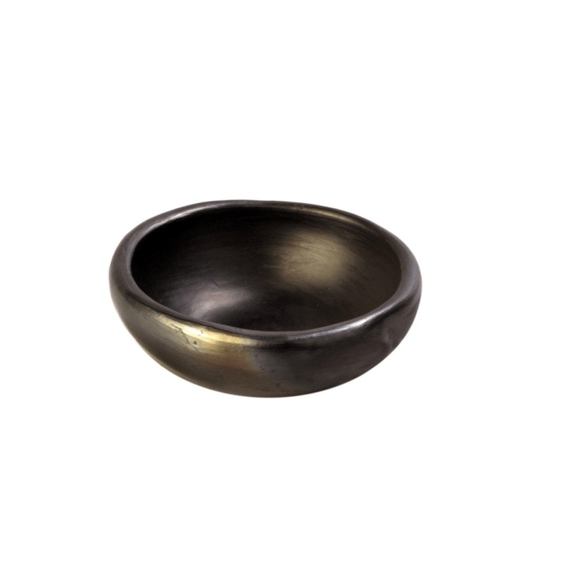 Authentic Chamba Salt Dish, Small All-Natural Black Clay Plate for Salsa, Condiments and More - Handmade in Colombia