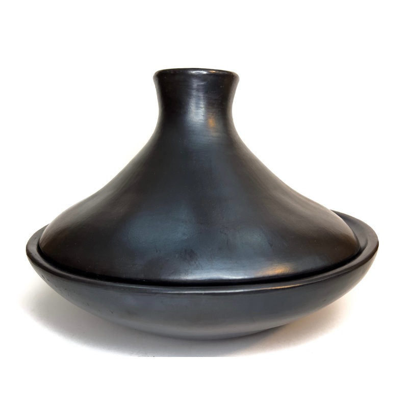 Authentic Chamba Tagine - Elegant, All-Natural Black Clay Pan for Braising, Baking and Serving Stews and More - Distinctive Shape Keeps Food Moist - Stovetop & Oven Safe  Handmade in Colombia