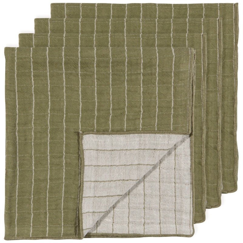 Now Designs - Olive Branch Double Weave Napkins - Set of 4