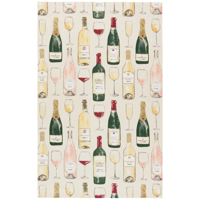 Now Designs - Sommelier Printed Cotton Dishtowel