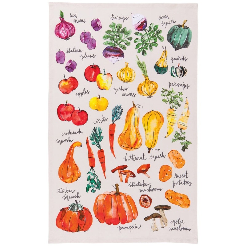 Now Designs - Veggie Stand Printed Cotton Dishtowel