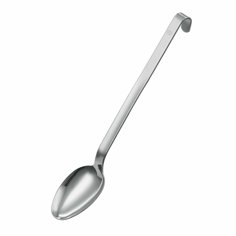Rsle Stainless Steel Basting Spoon With Hooked Handle - 12.4"