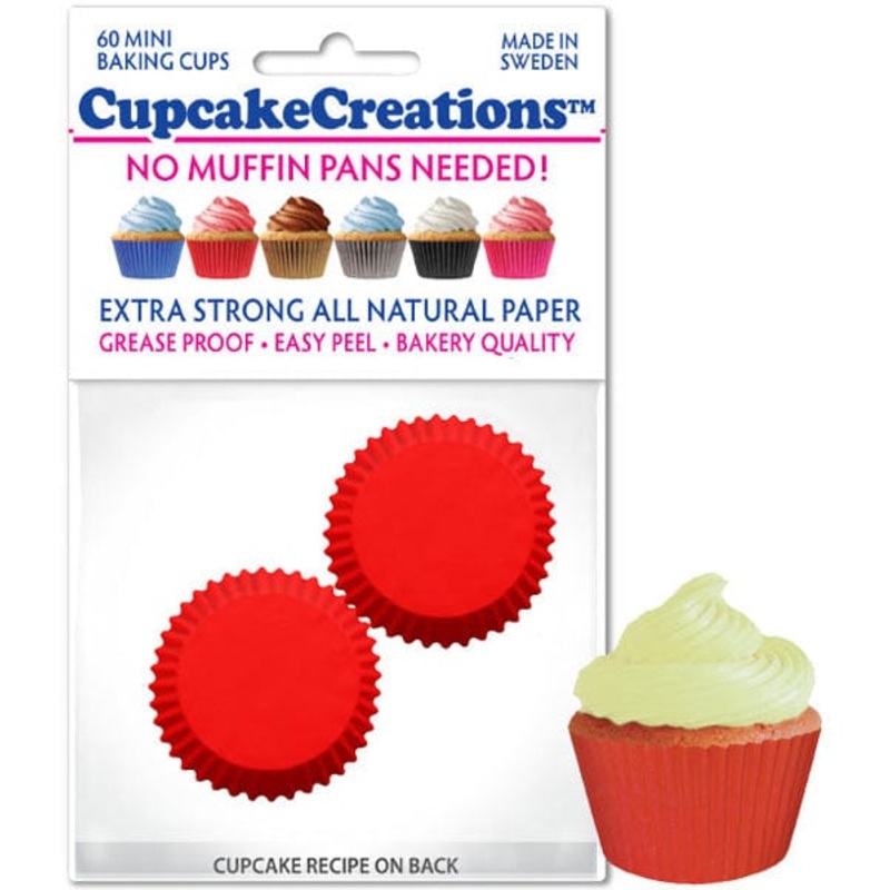 Mini Baking Cups, Red