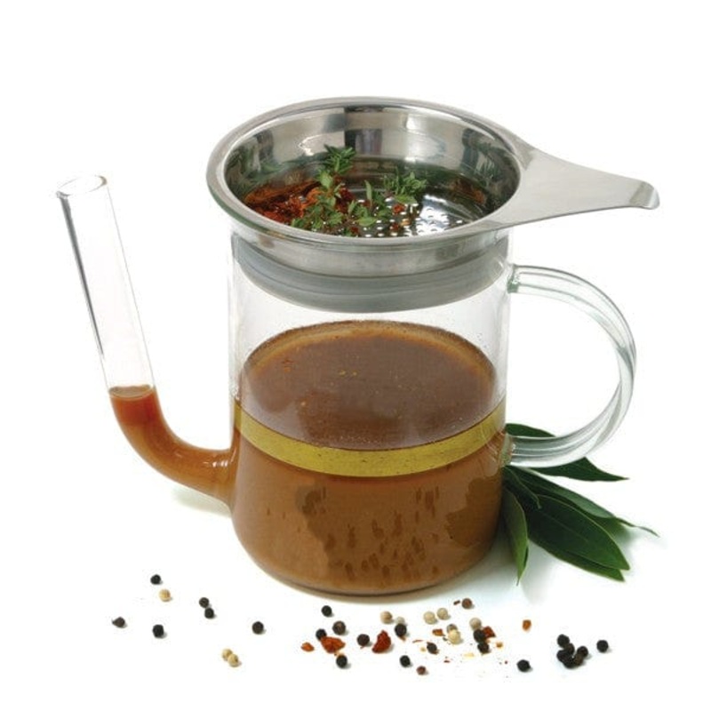 Norpro Glass Gravy Separator with Strainer