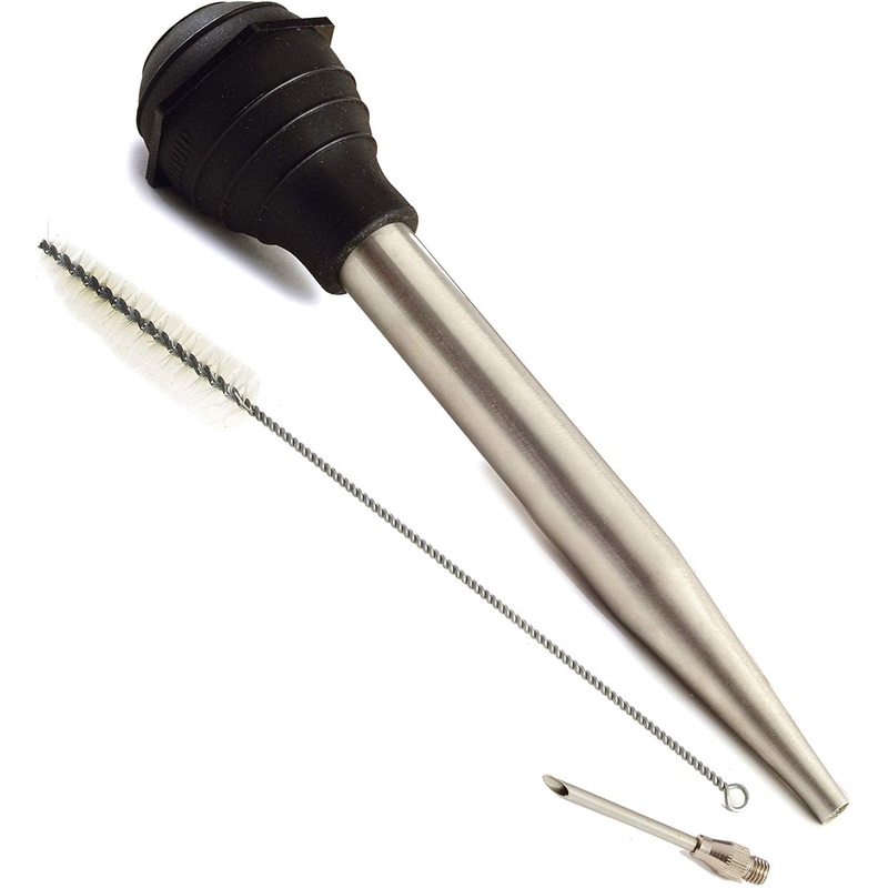 Norpro Stainless Steel Baster with Needle & Brush Set