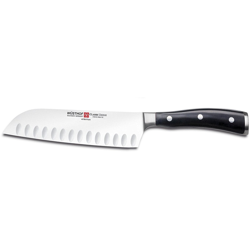 Wusthof Classic Ikon 7" Santoku, Hollow Edge