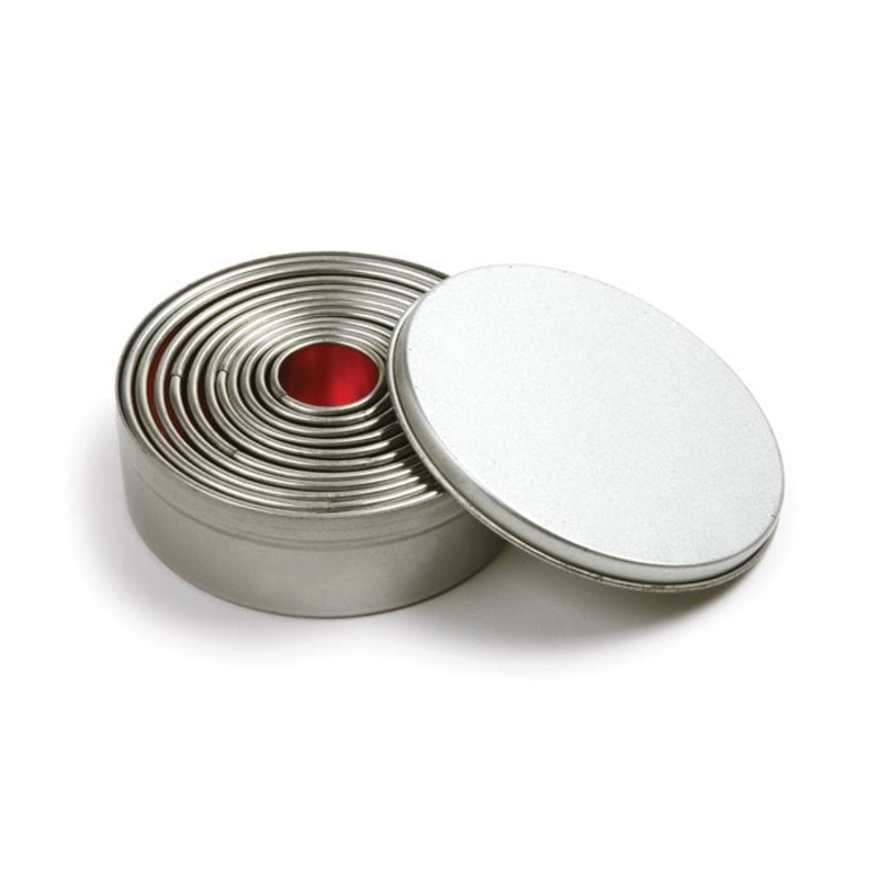 Norpro 11-Piece Stainless Steel Round Biscuit/Cookie Cutter Set