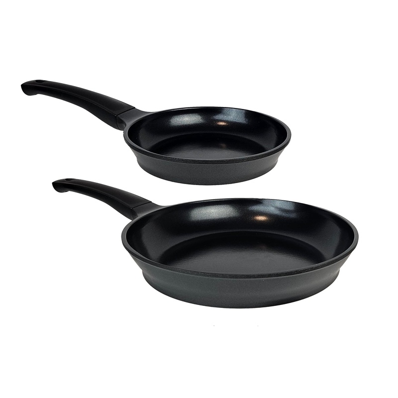 Evaco / Cast BIX Series Non-Stick Ceramic Fry Pan, Two Piece Set - 8" & 12"