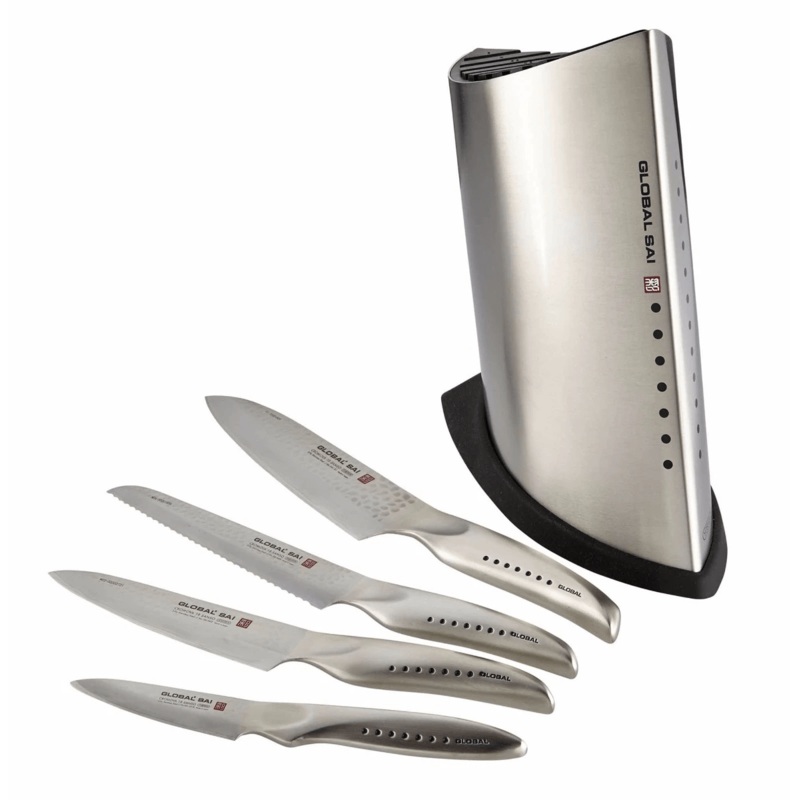 Global Sai Knife Block - 5 Piece Set