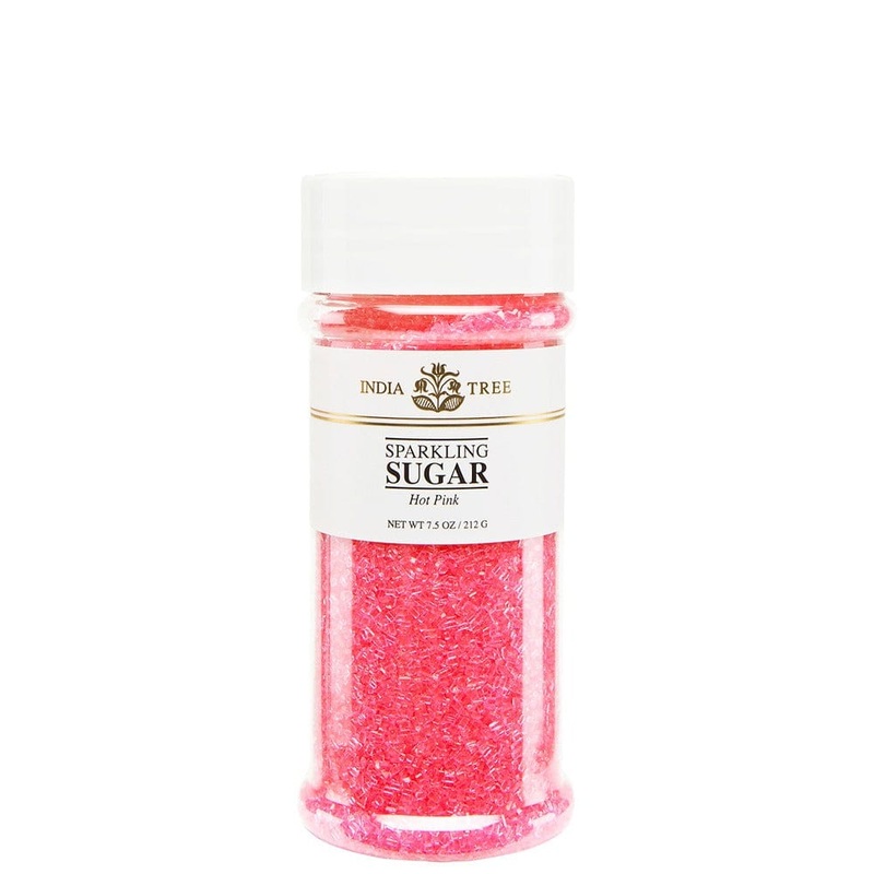 India Tree Hot Pink Sparkling Sugar - 7.5oz