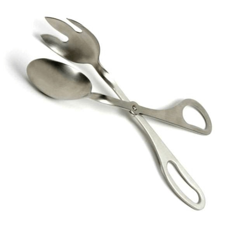 Norpro Polished Stainless Steel Salad Tongs - 10.5"