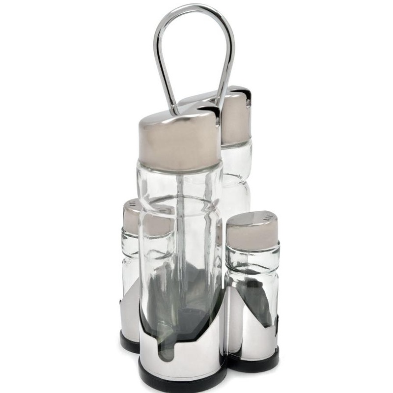 il Piatto Pieno 4-Piece Cruet Set with Caddy SP245