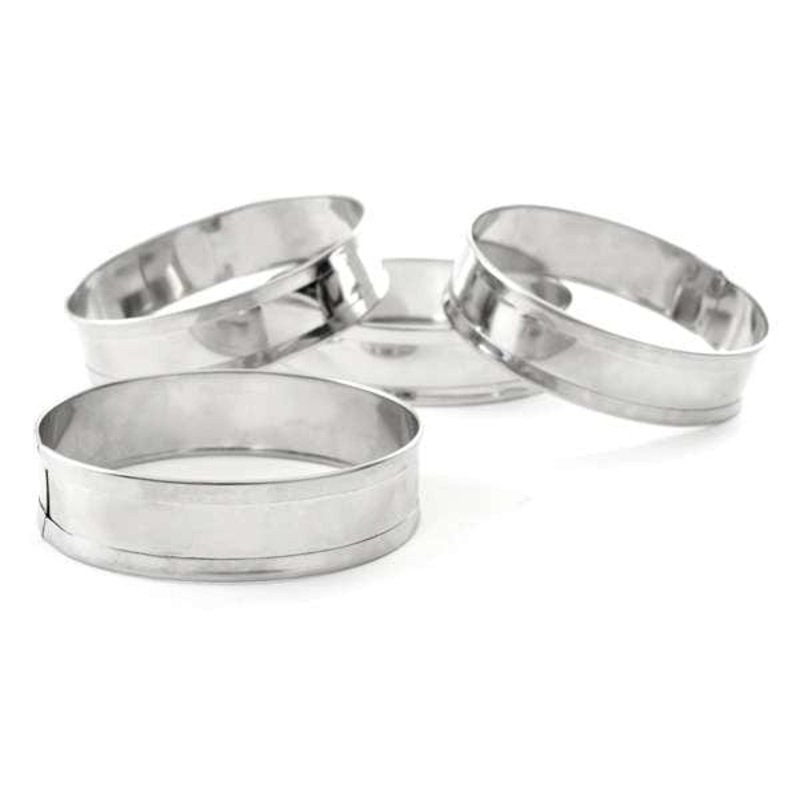 Norpro Stainless Steel English Muffin Rings, Set of 4
