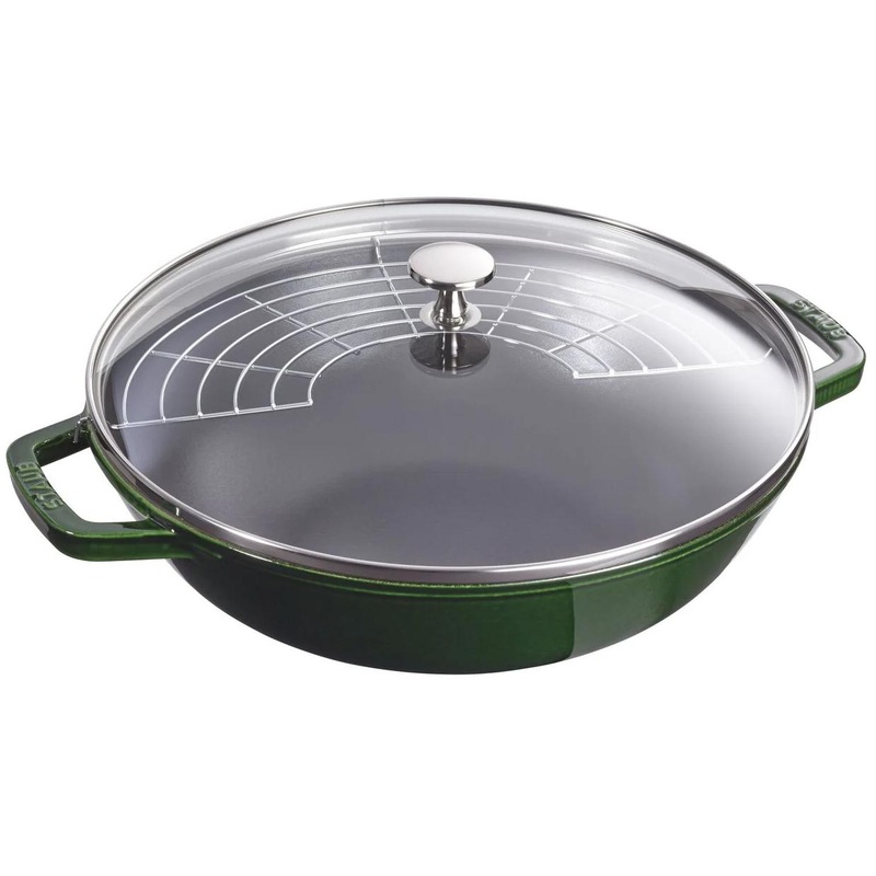 Staub 30cm Cast Iron Wok with Glass Lid 1004746