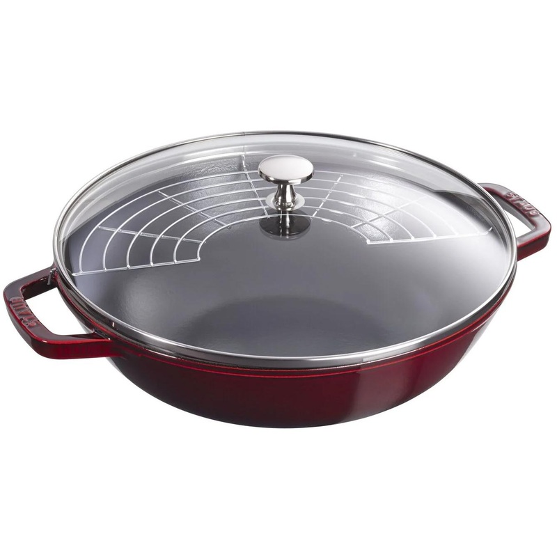 Staub 30cm Cast Iron Wok with Glass Lid 1004748