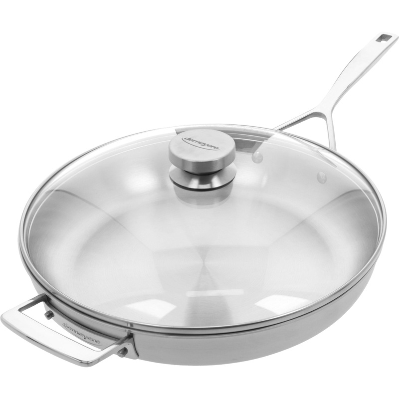 Demeyere Essential 12.5-inch Frying Pan with Lid 1015802