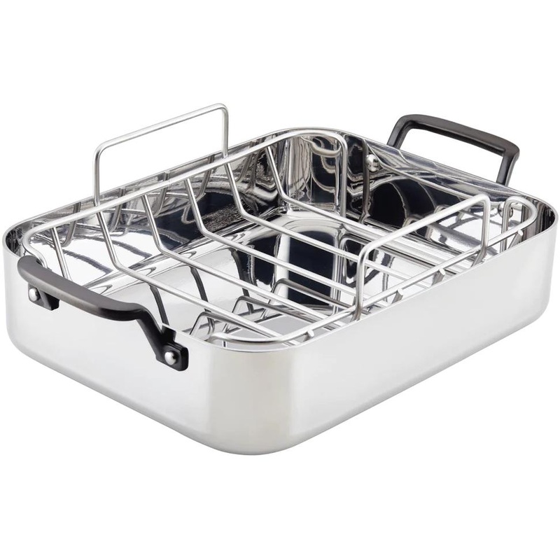 KitchenAid 5-Ply Clad Stainless Steel Roaster with Removable Rack 30019
