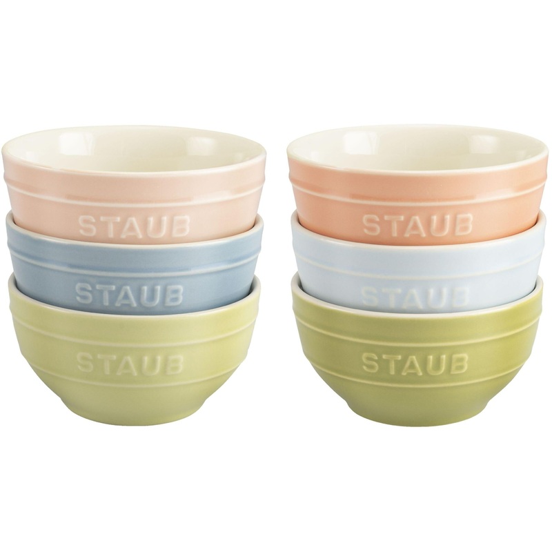 Staub 6-Piece ceramic bowl set in macaron colours 40508-241