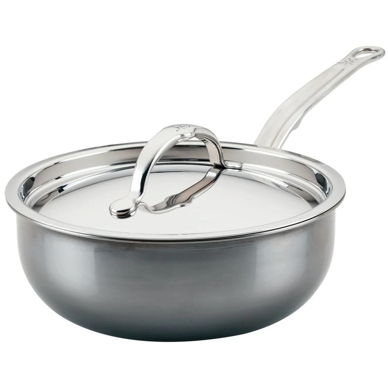 Hestan NanoBond Titanium Stainless Steel Saucier Pan with Lid, 2-Quart 60045