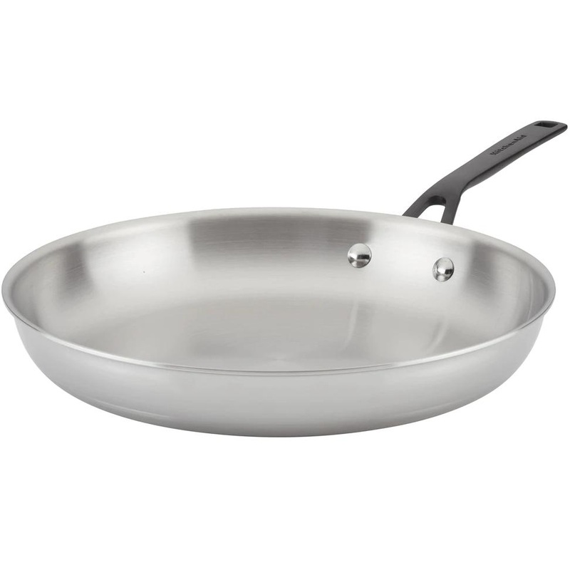 KitchenAid 12.25in 5-Ply Clad Stainless Steel Frying Pan 30007